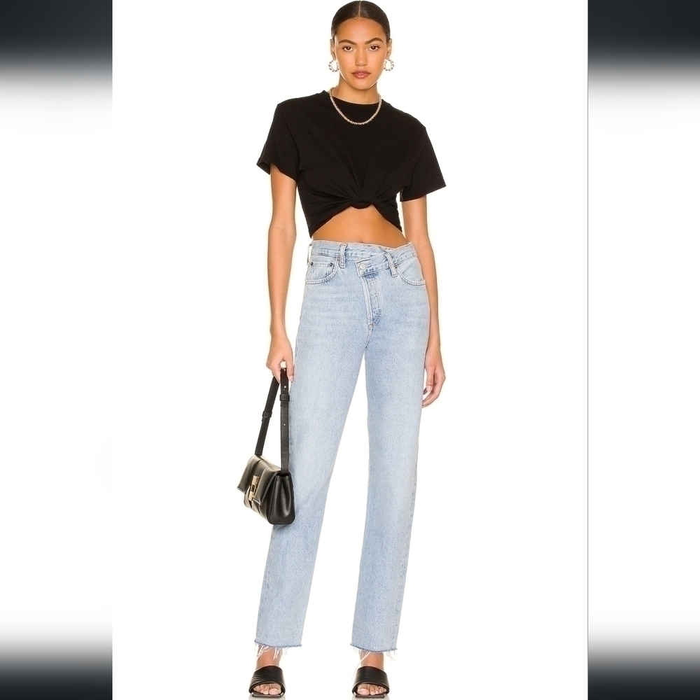 Agolde Crisscross High Waist Organic Cotton Jeans - Picture 4 of 9